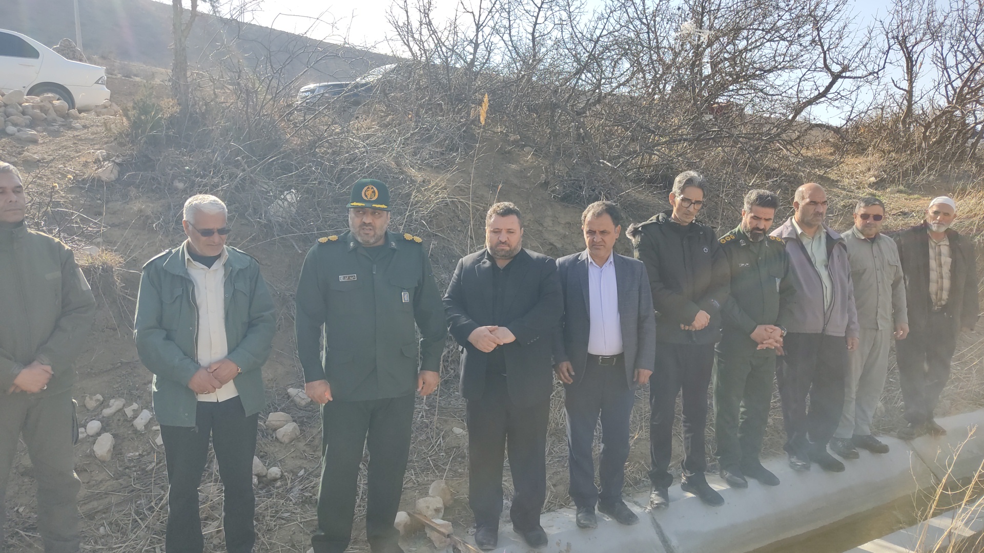 افتتاح پروژه ۲کیلومتری کانال آب کشاورزی بتنی_سیمانی